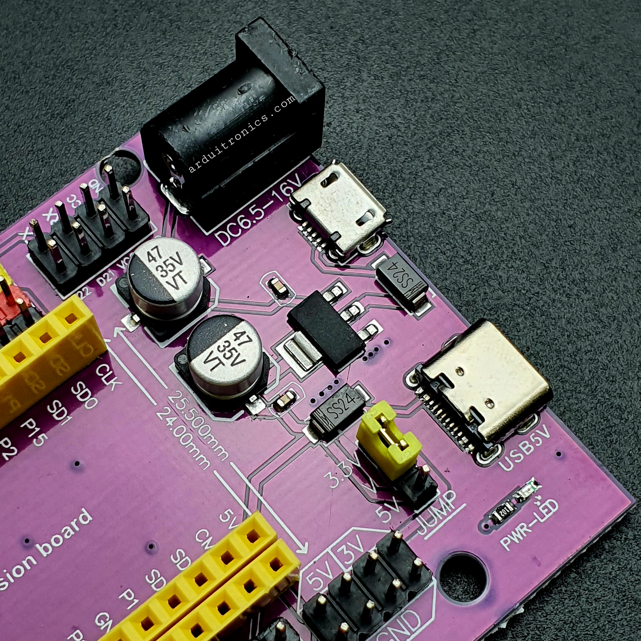 ESP32 ESP32S 38P Expansion Board บอร์ดขยายขา แบบ38P สีม่วง