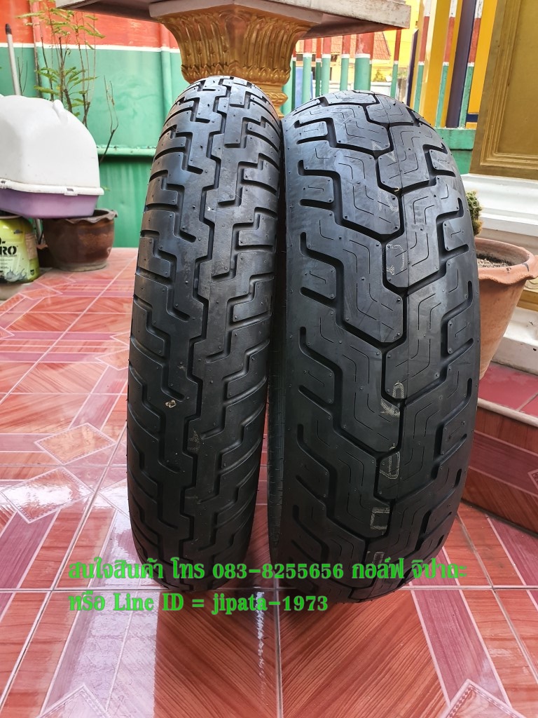 (Dunlop) ยางนอก Dunlop D404 ติดรถ Honda Rebel 300 (ขายเป็นคู่)