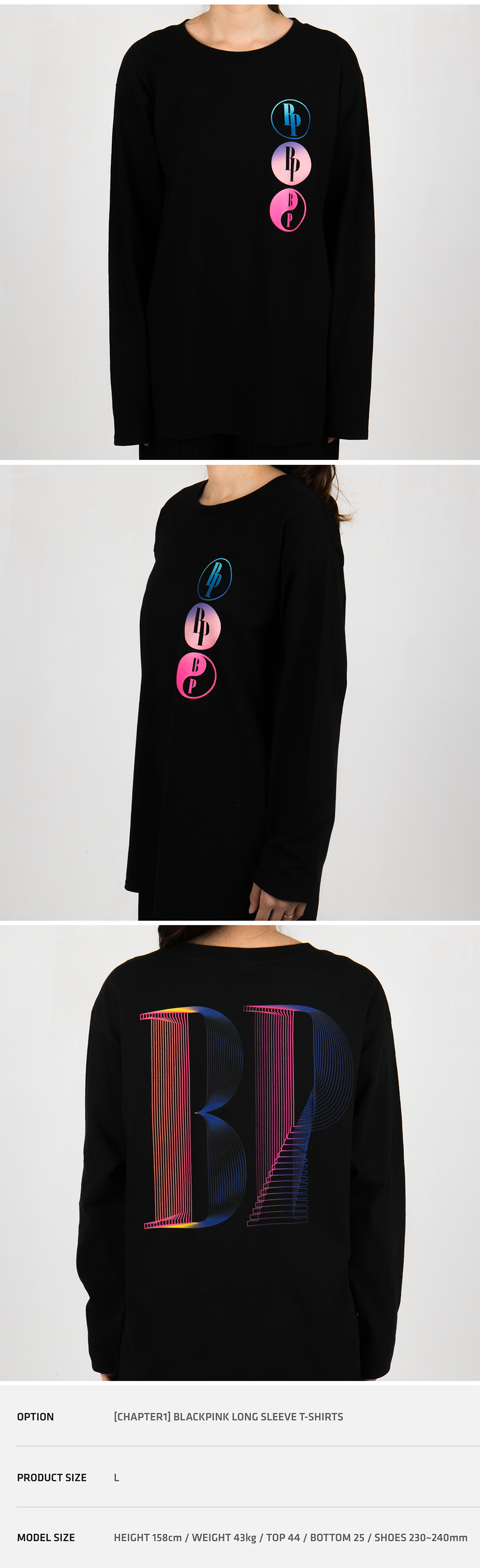 BLACKPINK CHAPTER1 LONG SLEEVE T-SHIRTS ระบุ sizeที่ต้องการนะคะ