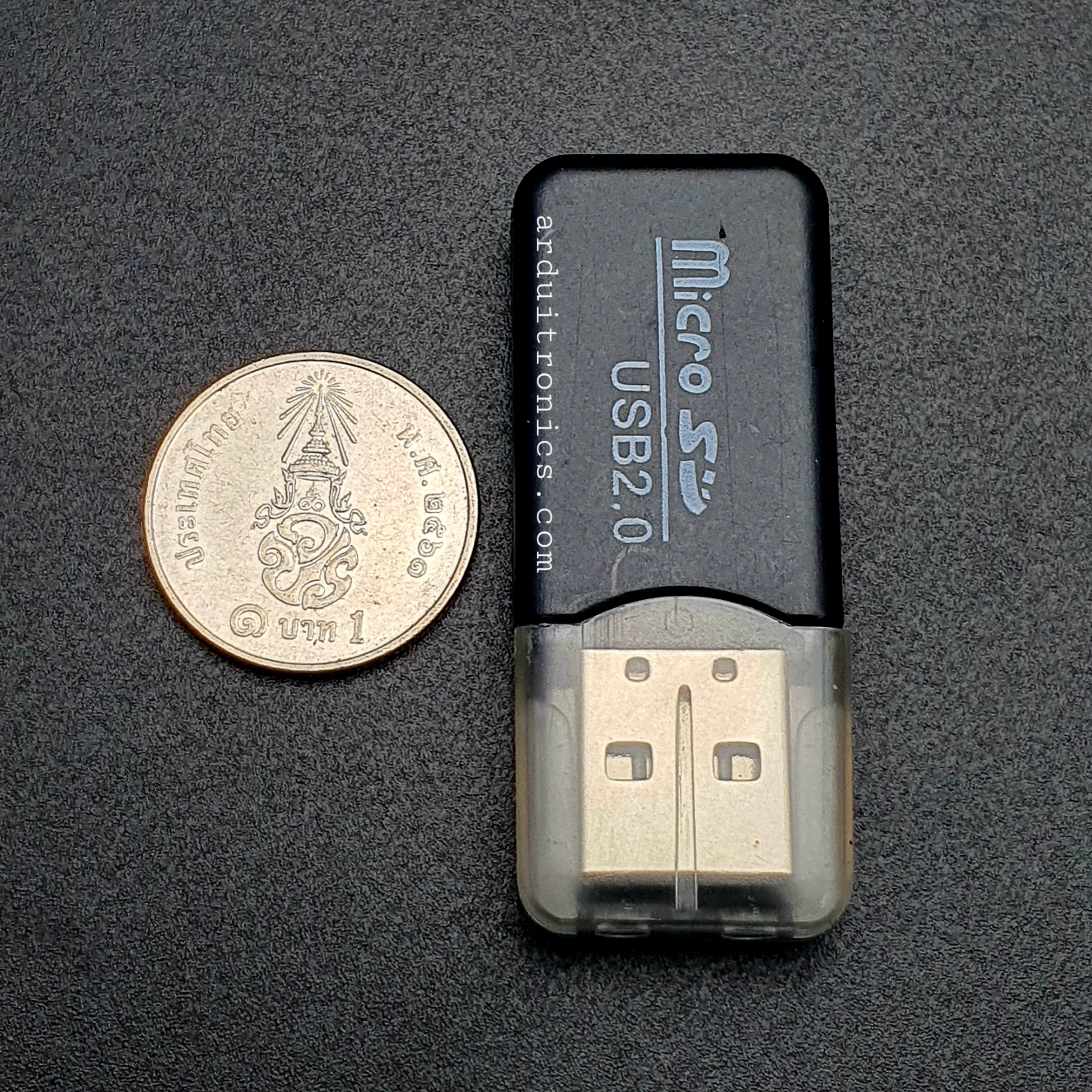 USB2.0 microSD Card Reader/Writer (microSD Card Adapter) - สุ่มสี คละสี