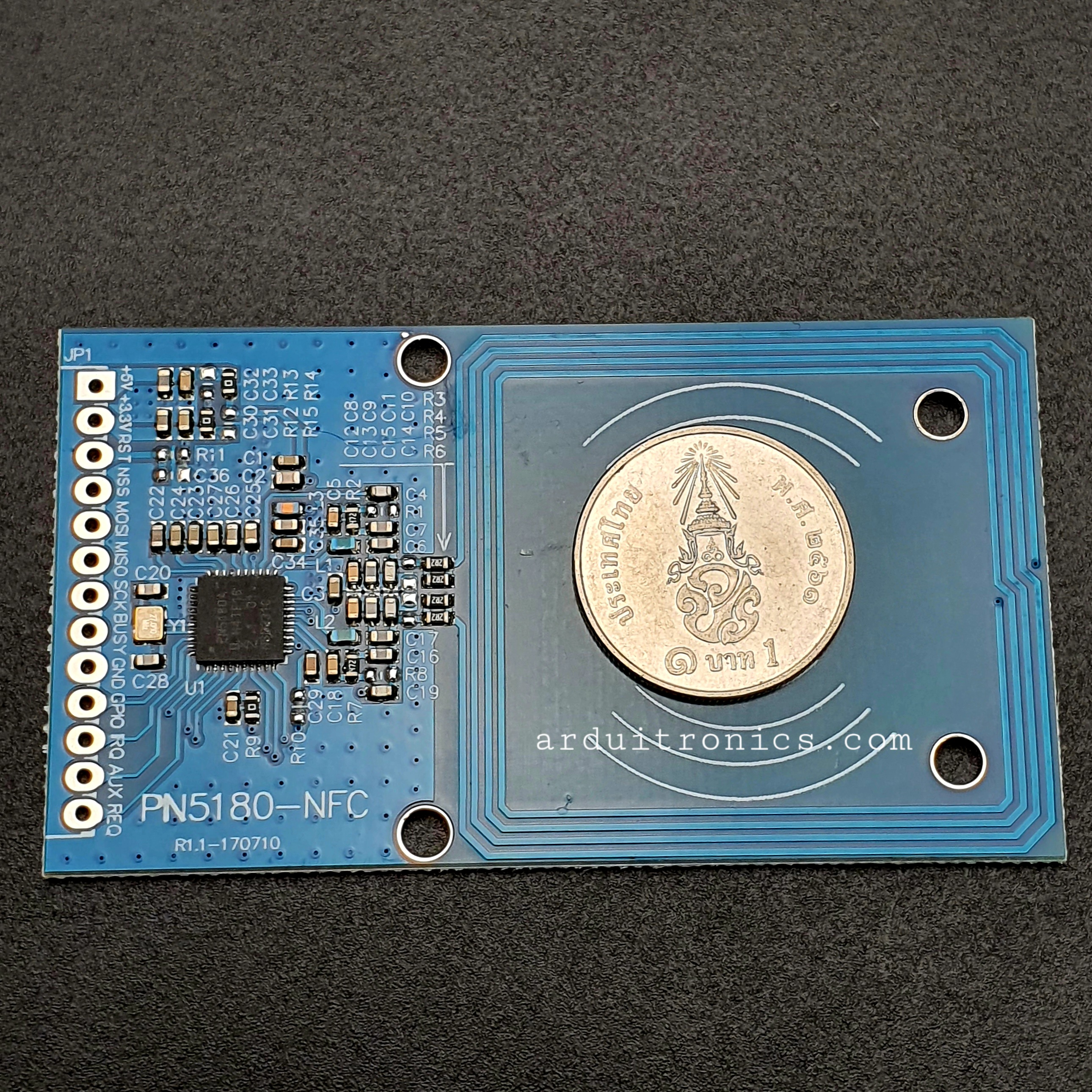 PN5180 โมดูล RFID/NFC พร้อม tag rfid PN5180 module nfc module ISO15693 rfid high frequency PCB สีน้ำเงิน