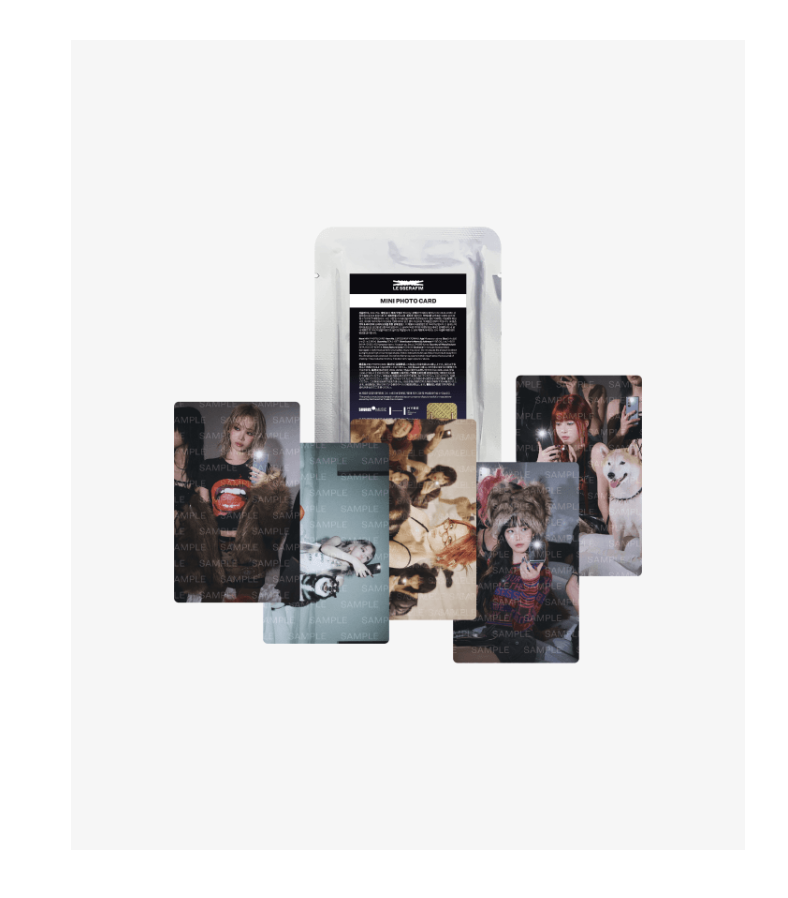 LE SSERAFIM -LE SSERAFIM CRAZY Official Merch ของสะสม -Mini Photo Card สุ่ม (ได้ การ์ด 5 ใบ นะคะ )