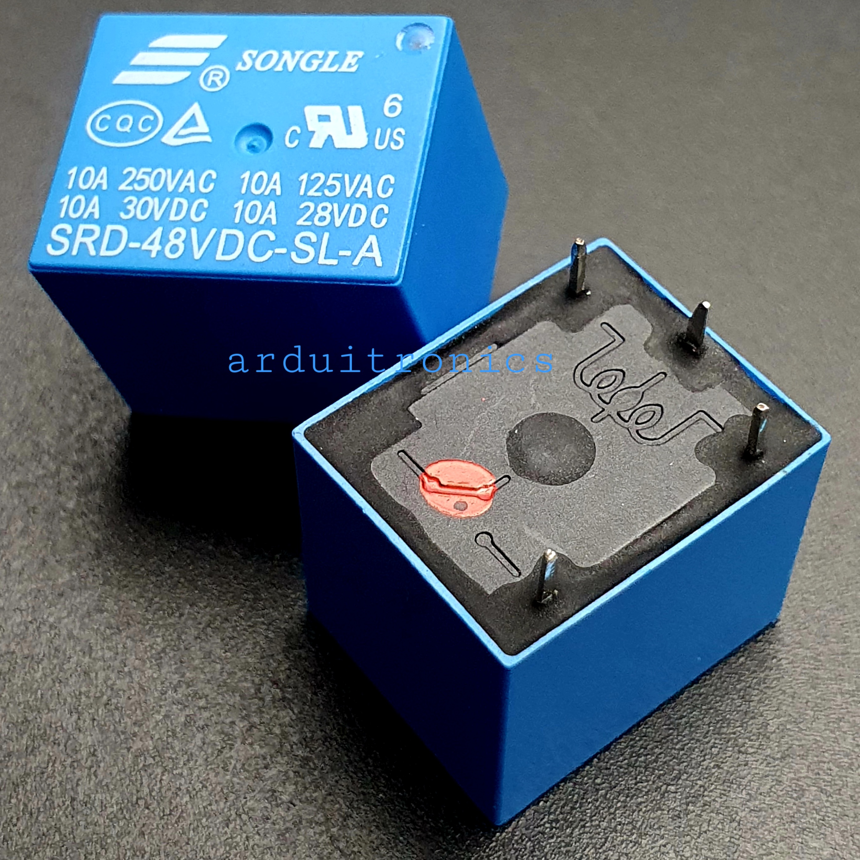 หัวรีเลย์ Relay 48V 10A รีเลย์ 48V 10A แบบ 4 ขา (ยี่ห้อ Songle)