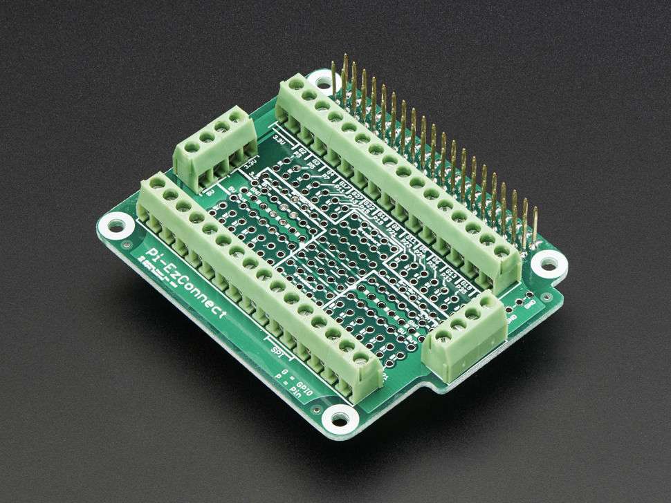 Pi-EzConnect Terminal Block Breakout HAT (Adafruit)