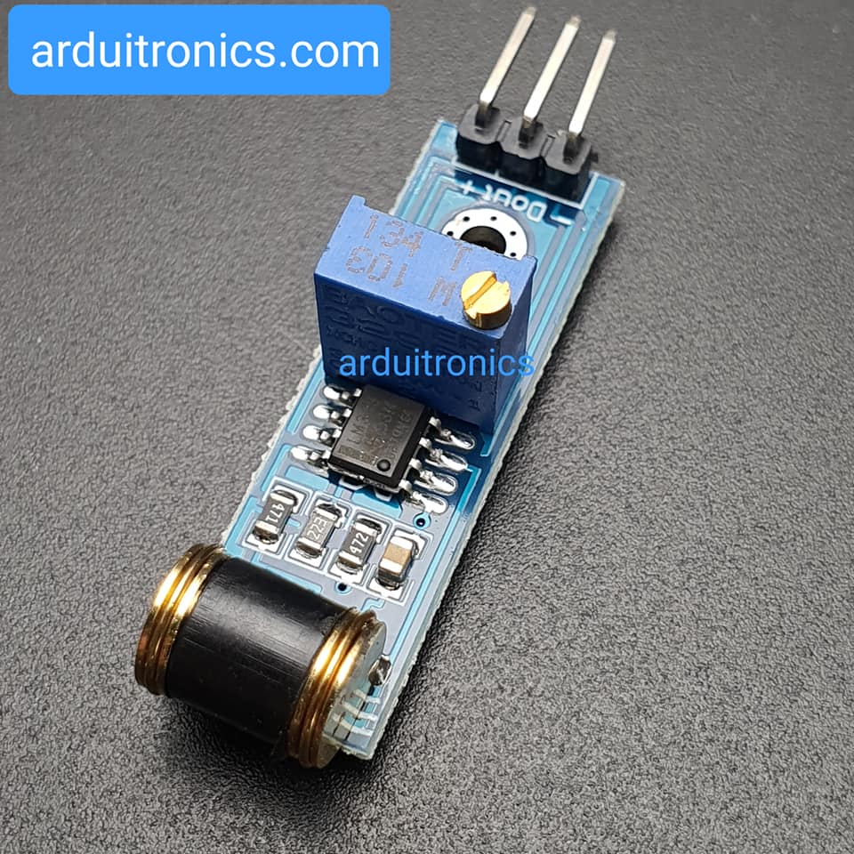 Robot 801S Vibration Sensor 3 Pins โมดูลตรวจจับความสั่นไหวปรับความไวได้ แบบ Digital