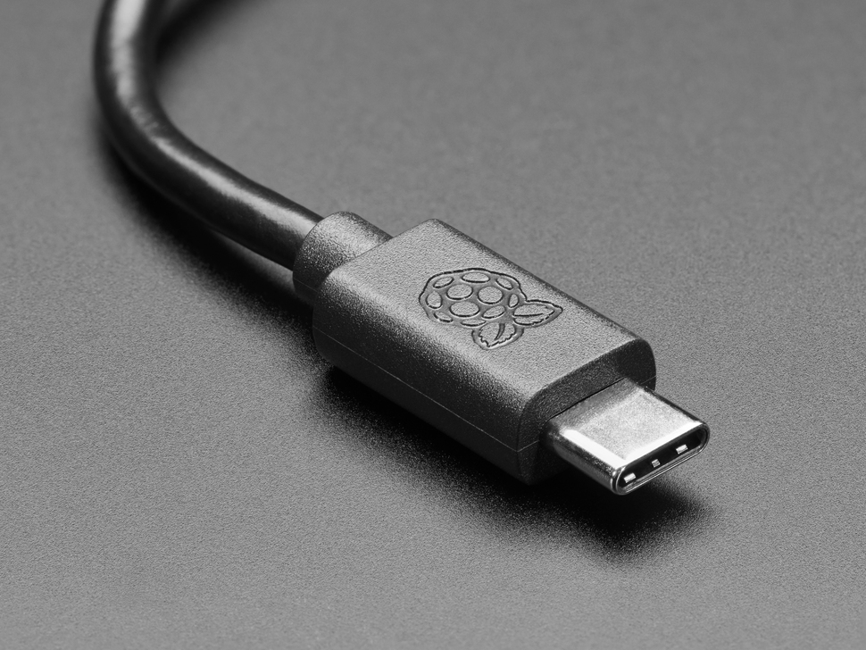 Official Power Supply, USB-C, 5.1V, 5A, Black (US Plug) - Raspberry Pi 5 / 4B