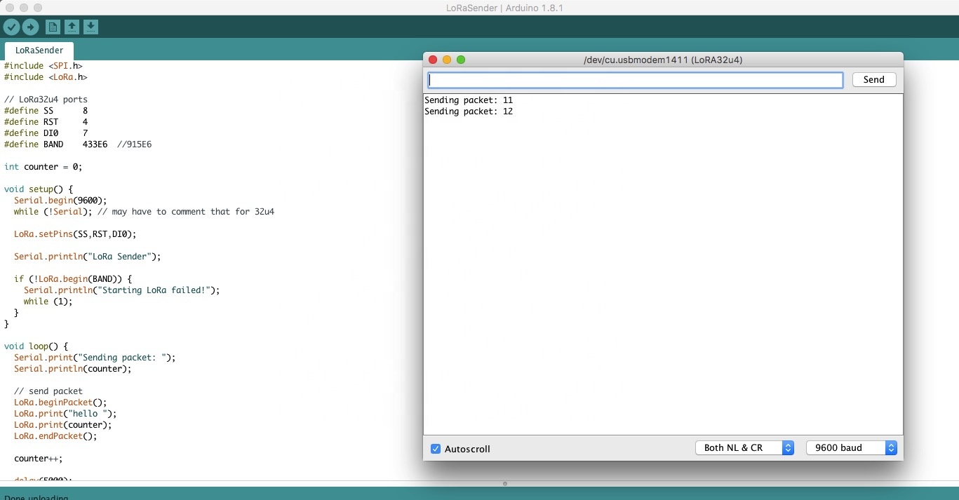 433MHz LoRa32u4 LoRa Development Board ATmega32u4 SX1278 RA-02 1KM Transceiver Module
