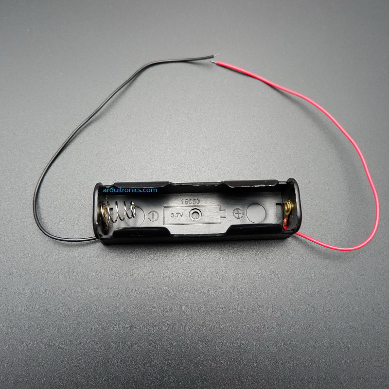 Battery Box รางถ่าน 18650 จำนวน 1 ก้อน สำหรับถ่าน 18650 ไม่มีฝา 1 ด้าน 3.7V