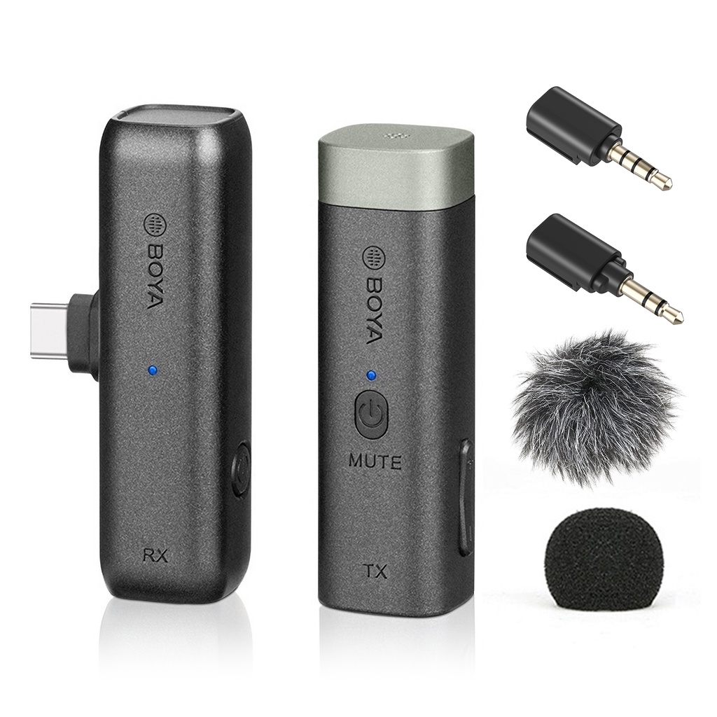 Boya BY-WM3D/WM3U Wireless Mini Microphone Lightning(MFi Certified) Type-C ไมค์ไลฟ์สดไร้สาย ไมค์โครโฟนไร้สายfor iOS Type-C Devices Vlog