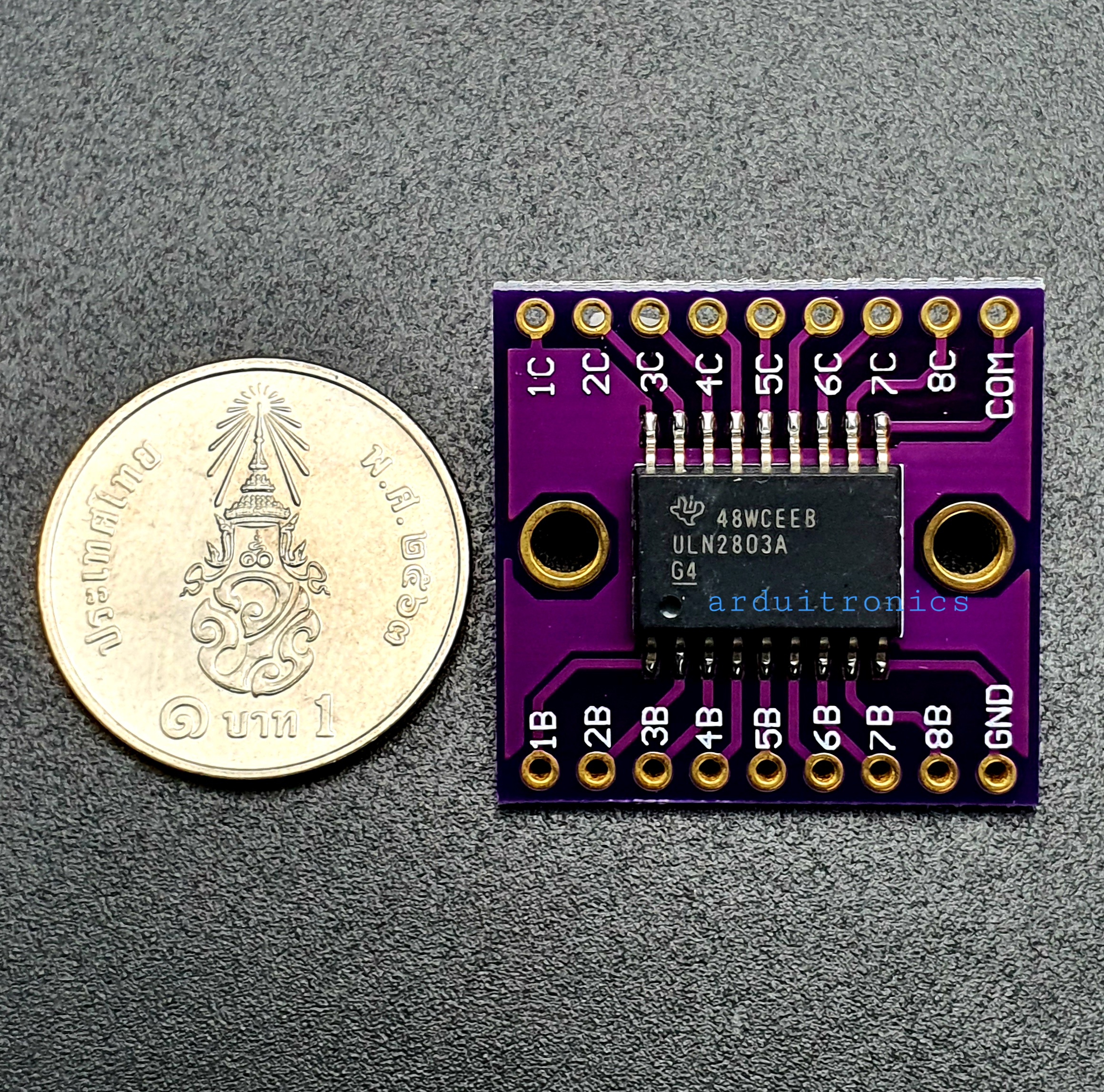โมดูล ULN2803A Darlington Transistor Arrays Driver Breakout Board ขับโหลด 8 ช่อง สูงสุดช่องละ 500mA
