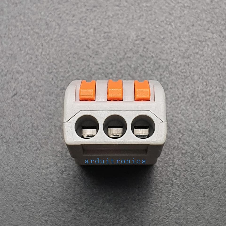 Terminal ต่อสายไฟแบบเร็ว 6 ช่อง (3 in - 3 out) Wire Connector Quick Terminal 0.08-4mm Square Slitter SPL-3