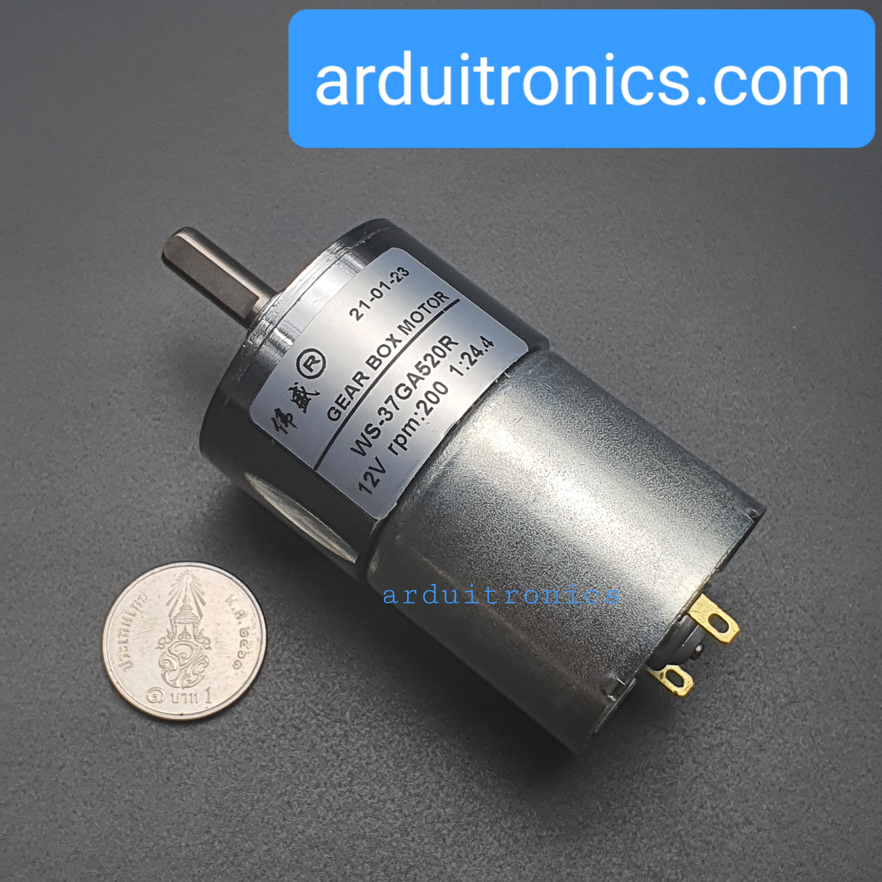 DC Motor Model 37GA520 DC12V WS-37GA520R 200RPM