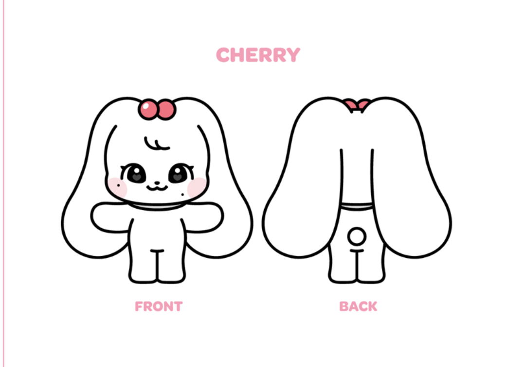 IVE - IVE CHARACTER PLUSH DOLL <MINIVE>. แบบ Cherry ส่ง เรือ