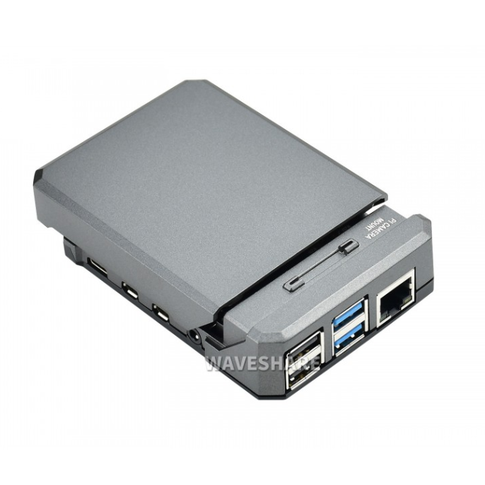 Argon NEO: A Slim Aluminum Case for Raspberry Pi 4, Passive Cooling (ของแท้จาก Waveshare)
