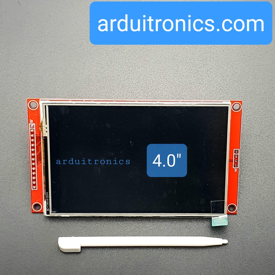 จอแสดงผล TFT LCD ขนาด 4.0" Color module 480x320 แบบสัมผัสพร้อมช่องเสียบ SD Card Driver ST7796S For Arduino + Free Stylus Pen