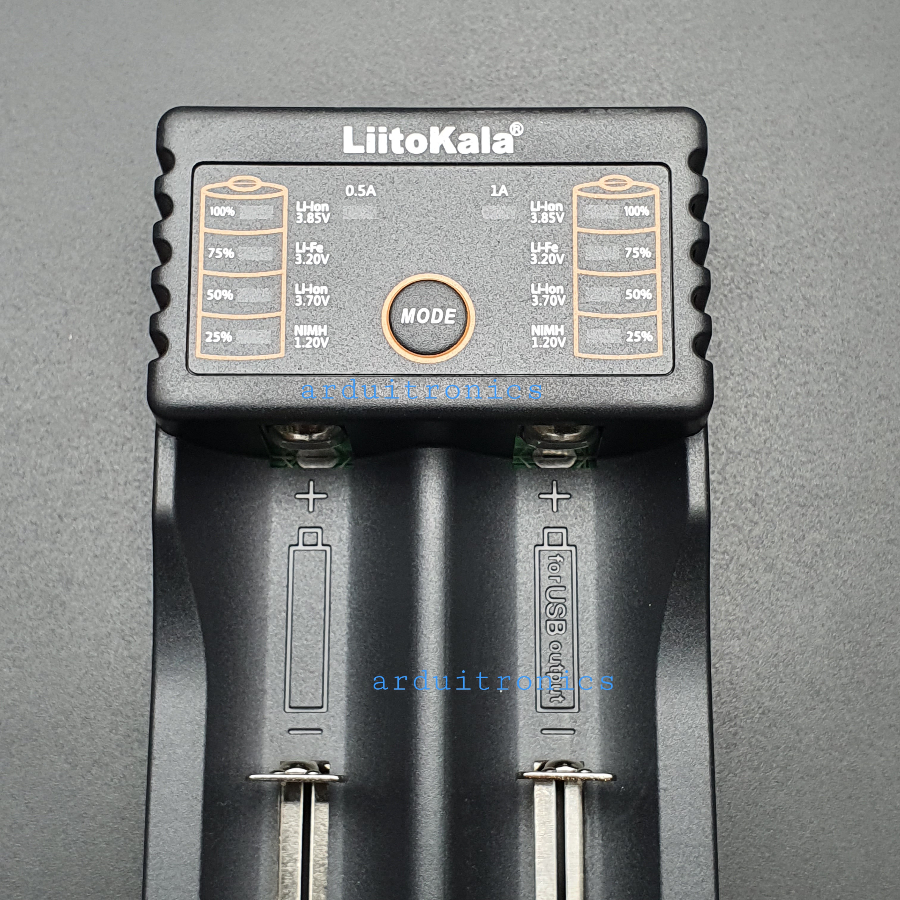 เครื่องชาร์จถ่าน Liitokala 10440 / 14500 / 18650 3.7V 2ก้อน