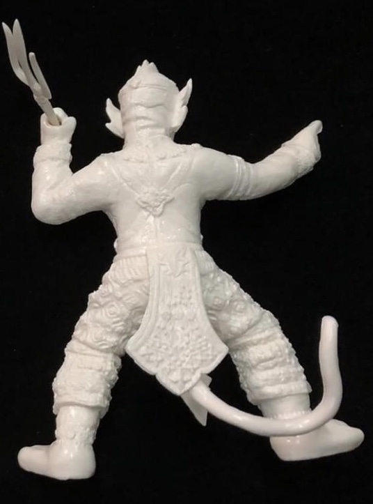 โมเดลหนุมาน วัสดุยางตัน ตุ๊กตายางตัน กว้าง 4 นิ้ว สูง 4.5 นิ้ว