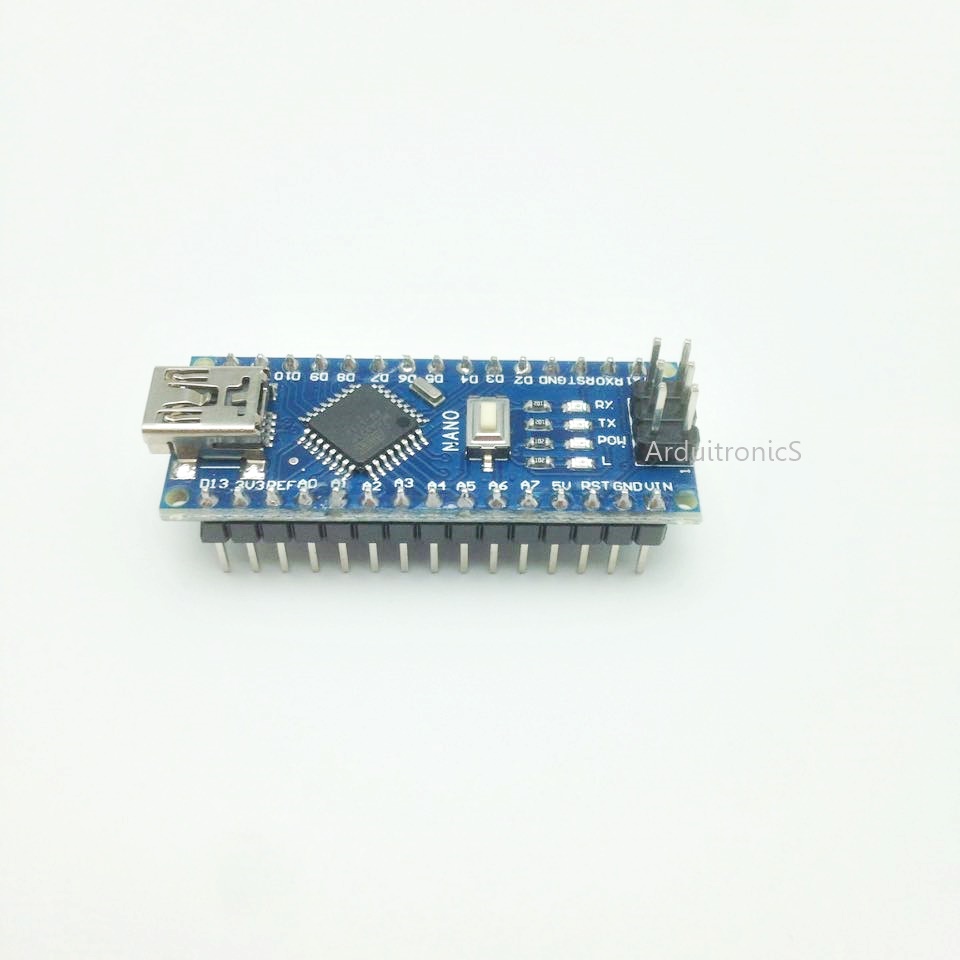 Nano V3 ATMega328P CH340G (mini USB) บัคกรีแล้ว + แถมสาย mini USB
