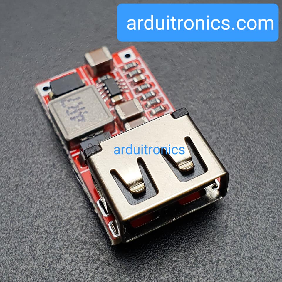 โมดูลแปลงไฟ 6-24V เป็น 5V กระแสสูงสุด 3A แบบ USB Efficiency 98%