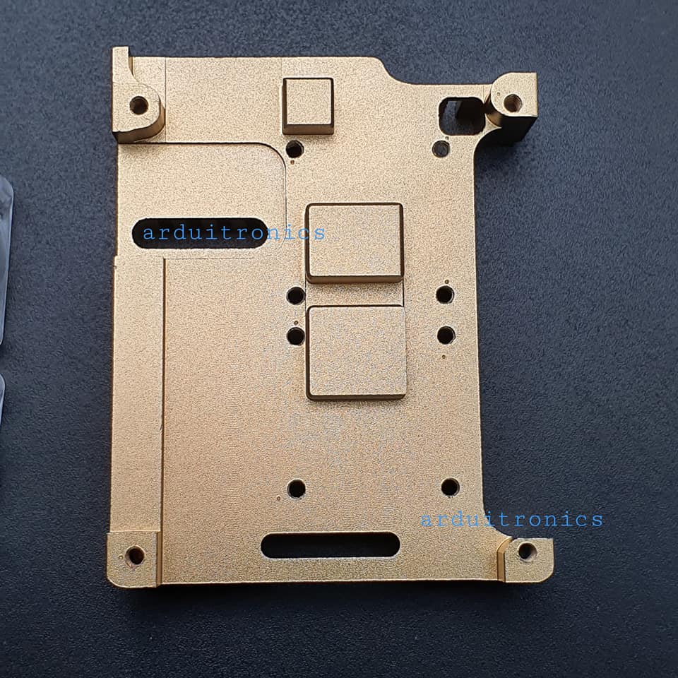 Aluminium Case for Raspberry Pi 4 with Dual Fan (Gold) แบบที่ 1