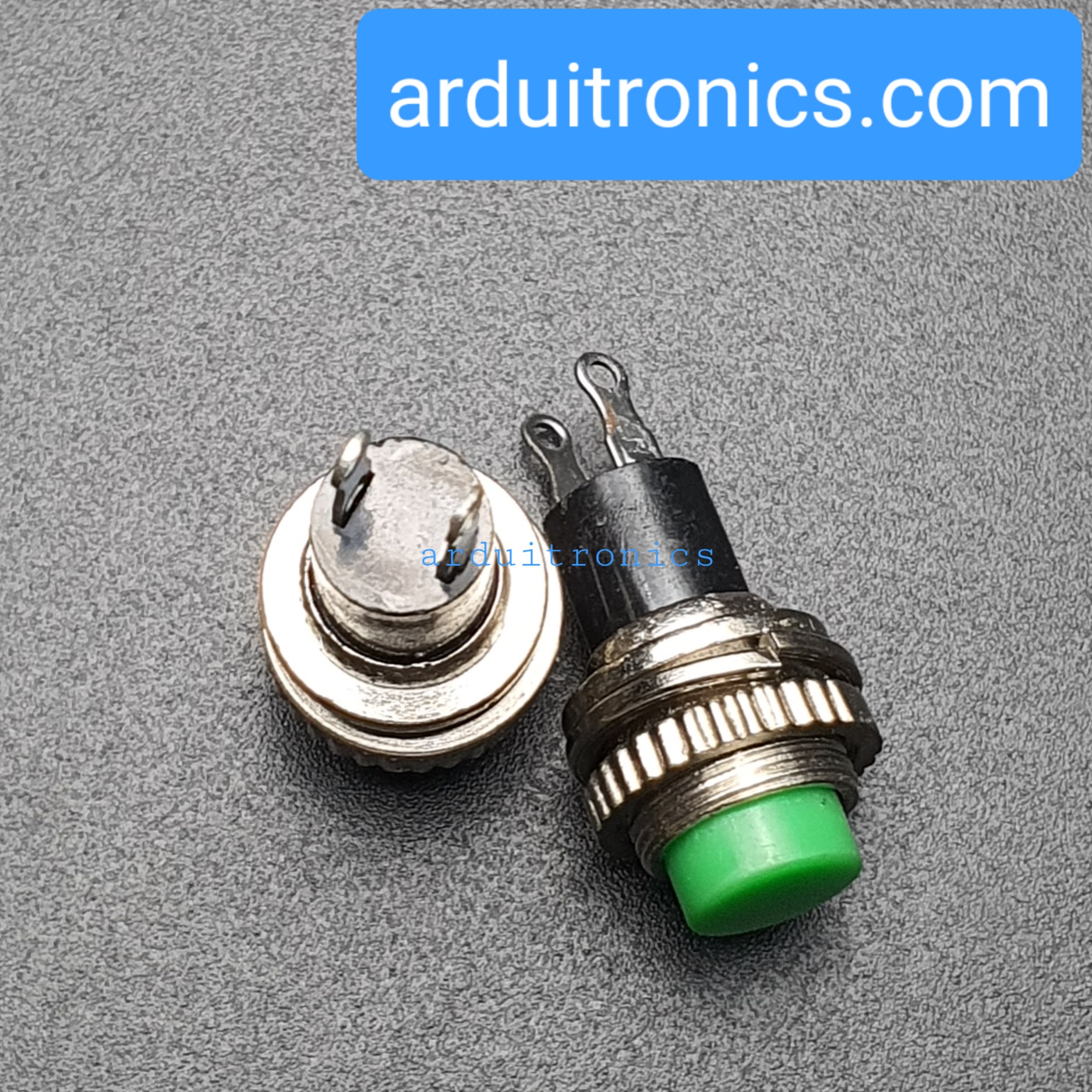 สวิตช์ กดติด/ปล่อยดับ DS-314 10mm (สีเขียว) 1 ชิ้น