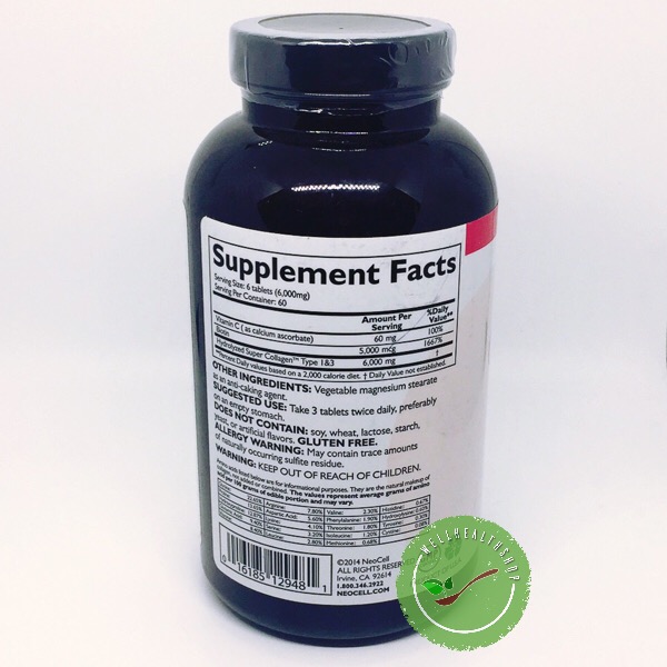 Neocell Super Collagen +C with Biotin 360 tablets คอลลาเจน สูตร บำรุง ผิว ผม เล็บ