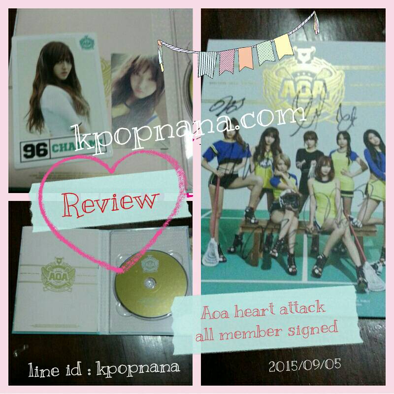 AOA - Mini Album Vol.3 Heart Attack(심쿵해) แบบมีลายเซ้น ครบทั้งวง ไม่มีโปสเตอร์ พร้อมส่ง