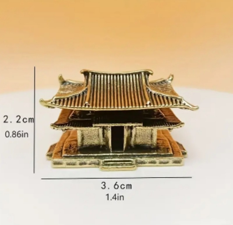 3ชิ้นบ้านโบราณแบบจีน ขนาดเล็ก ของขวัญตกแต่ง