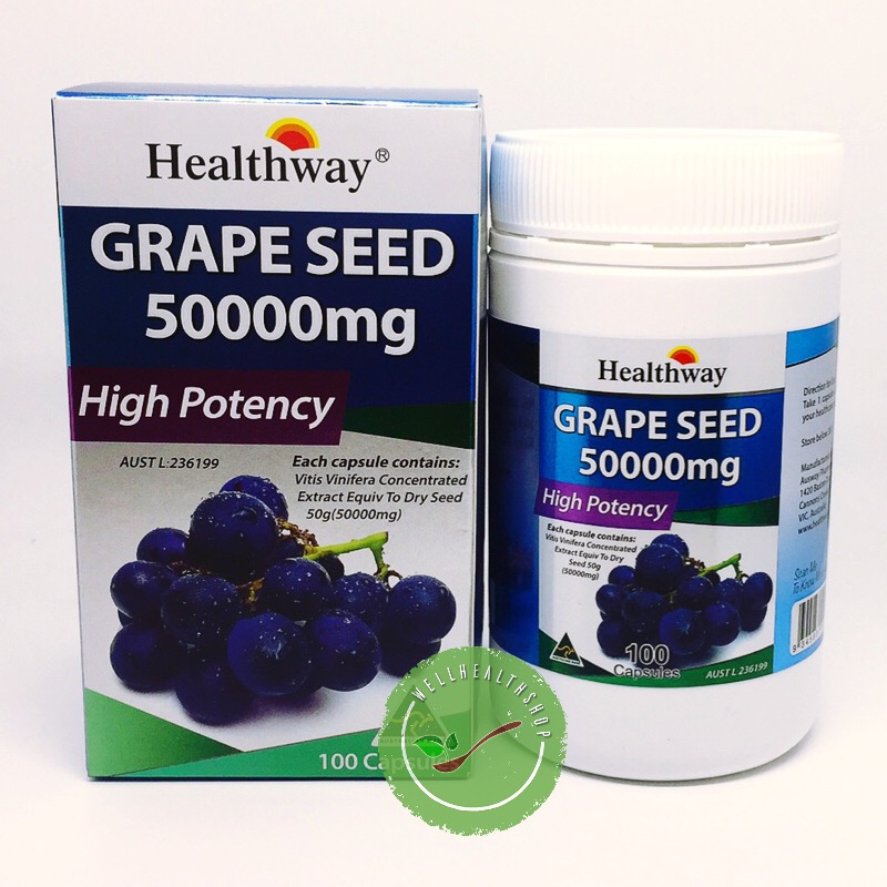 Healthway Grape Seed 50000 mg เฮลธ์เวย์ เกรป ซีด
