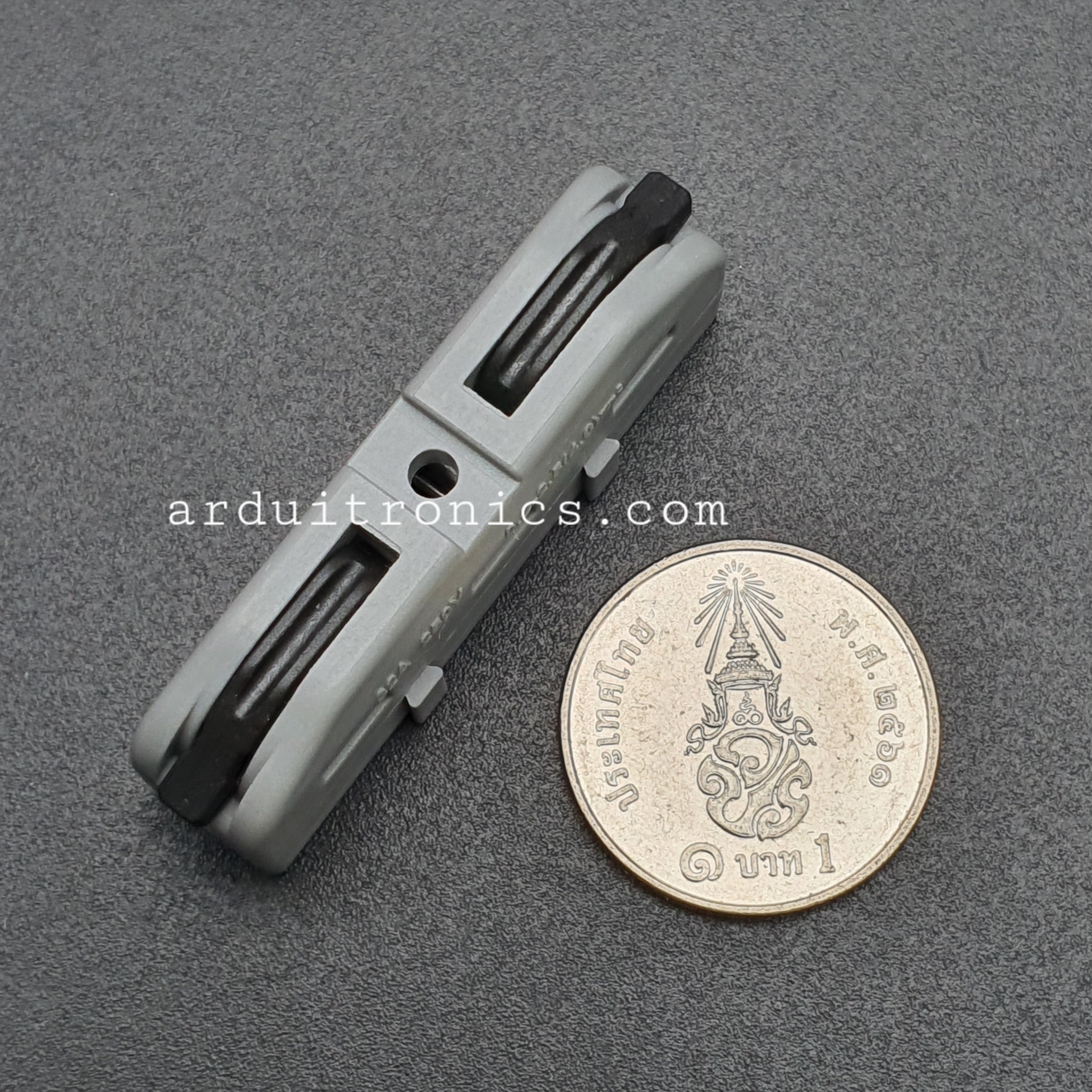 Terminal ต่อสายไฟแบบเร็ว 2 ช่อง (1 in - 1 out) Wire Connector Quick Terminal 0.2-4mm Square Splitter รุ่น DF-2-Y สีดำ