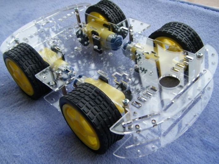 4WD 2-Layer Smart Car Chassis Kits with Speed Encoder DC 3V 5V 6V for Arduino