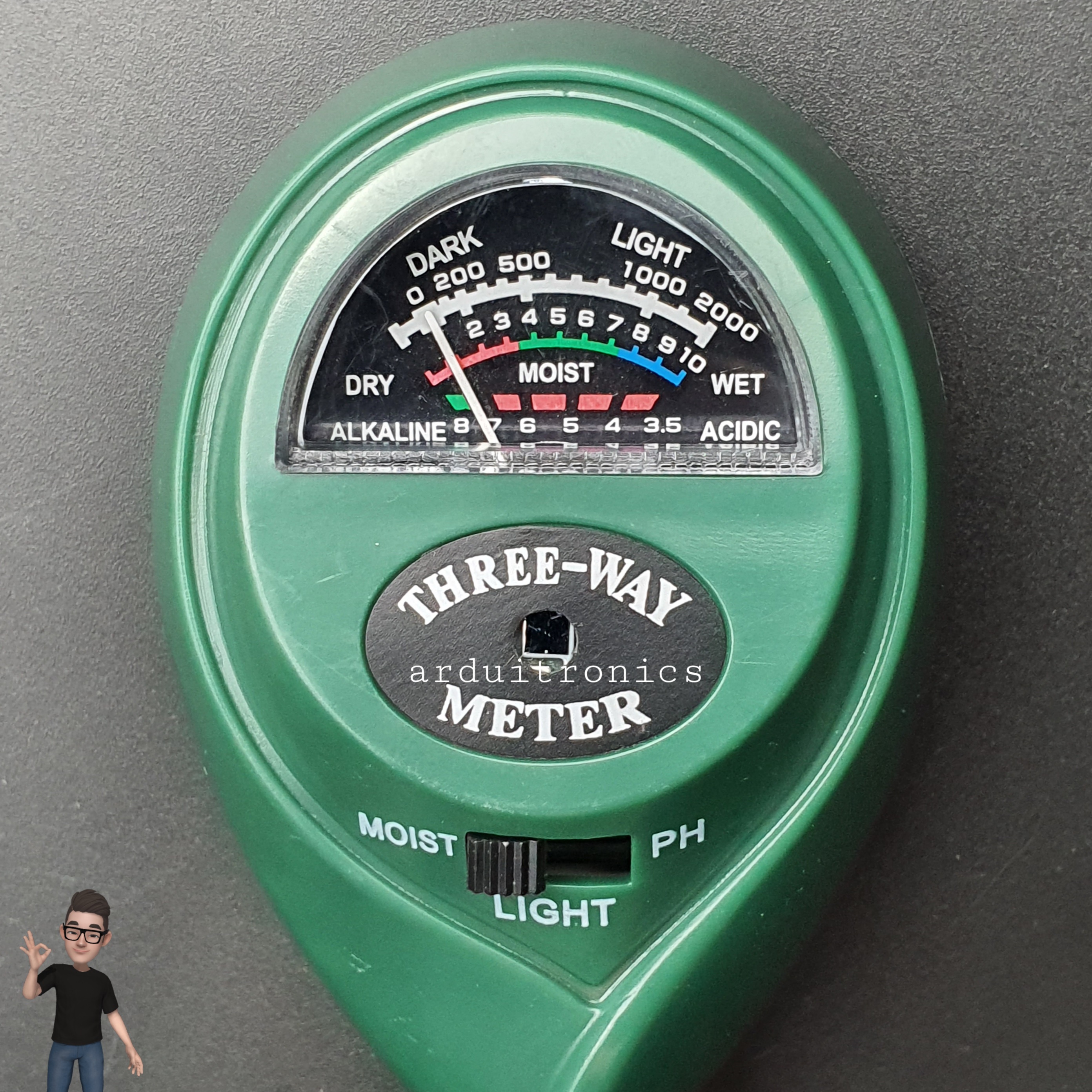 3-in-1 Soil Meter (pH, Moisture, Light)
