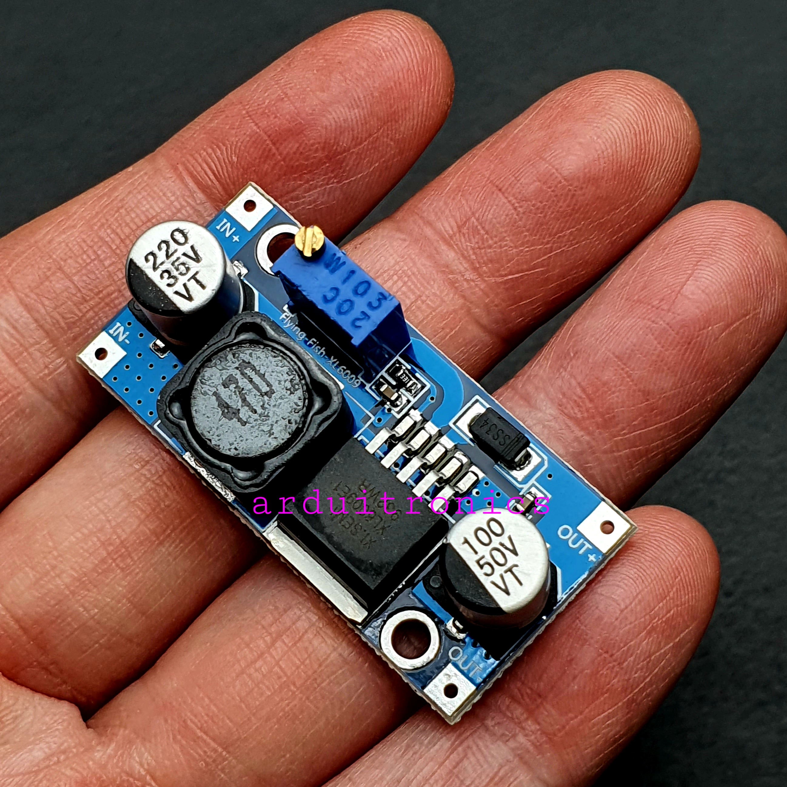DC-to-DC Step Up Module 4A (XL6009 / XL6009E1) โมดูลแปลงไฟขึ้น จาก 3.2-32V เป็น 5-35V จ่ายกระแสสูงสุด 4A