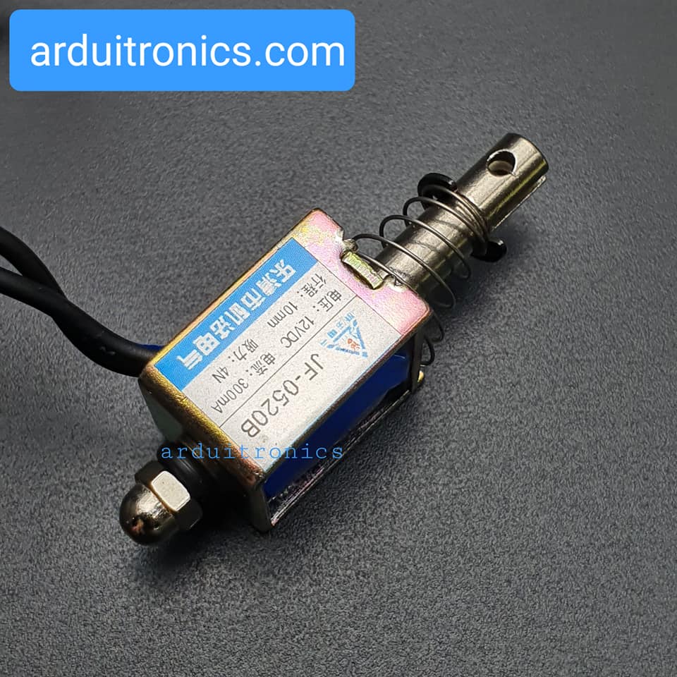 กลอนไฟฟ้า กลอนลิ้นชักไฟฟ้า Push-Pull Frame Type DC Electromagnet รุ่น JF-0520B 12V