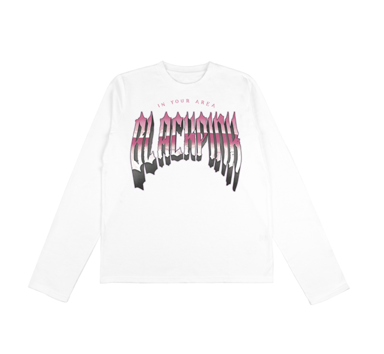 BLACKPINK KILL THIS LOVE GLITTER HAND MIRROR - แบบ LS T-SHIRTS สีขาว
