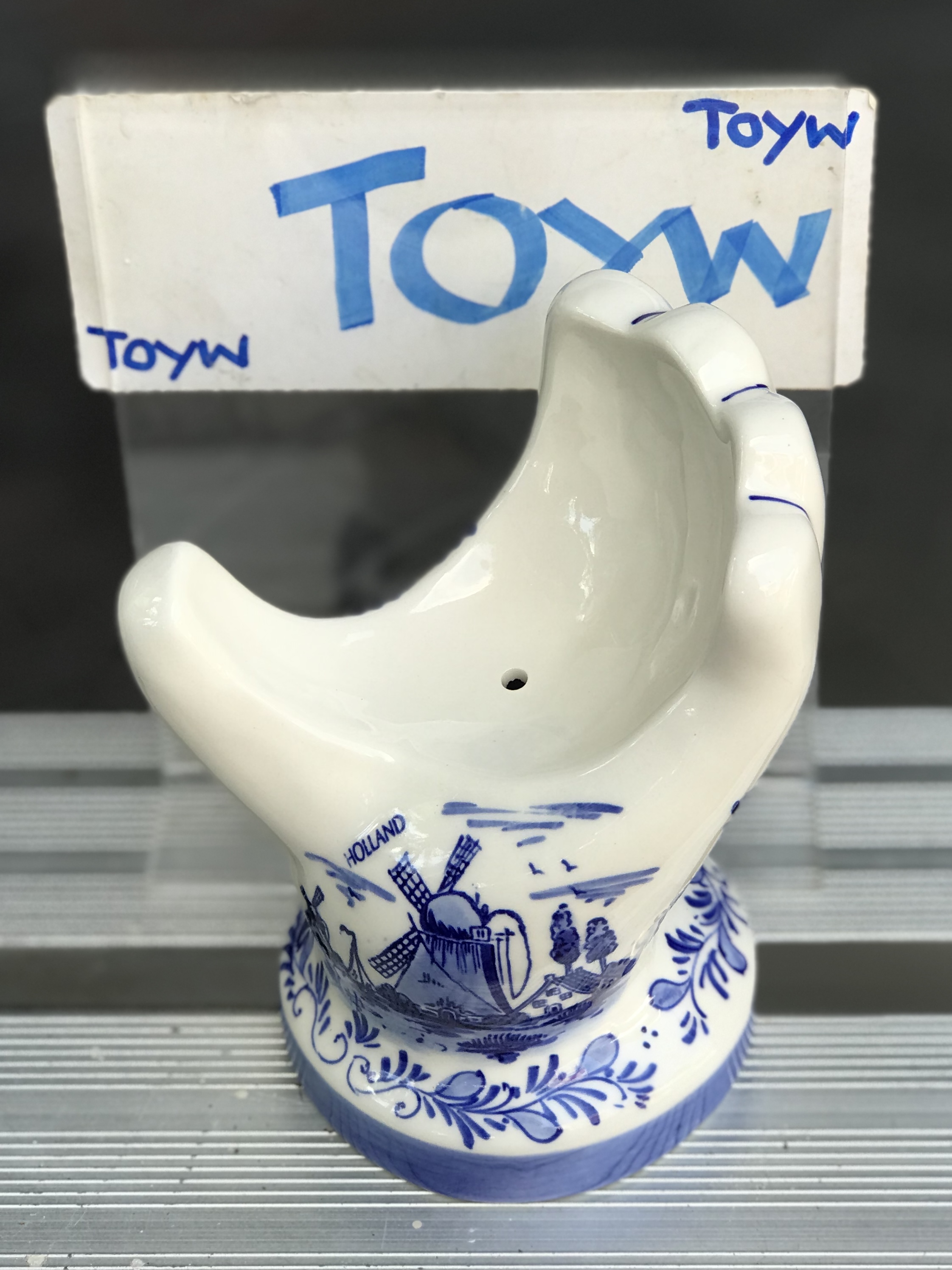 งานเก่า เซรามิค Blue&White - HOLLAND ฮอลแลนด์ ตั้งโชว์แต่งบ้าน แต่งร้าน ขนาดกว้าง 11 ซม สูง 13.5 ซม