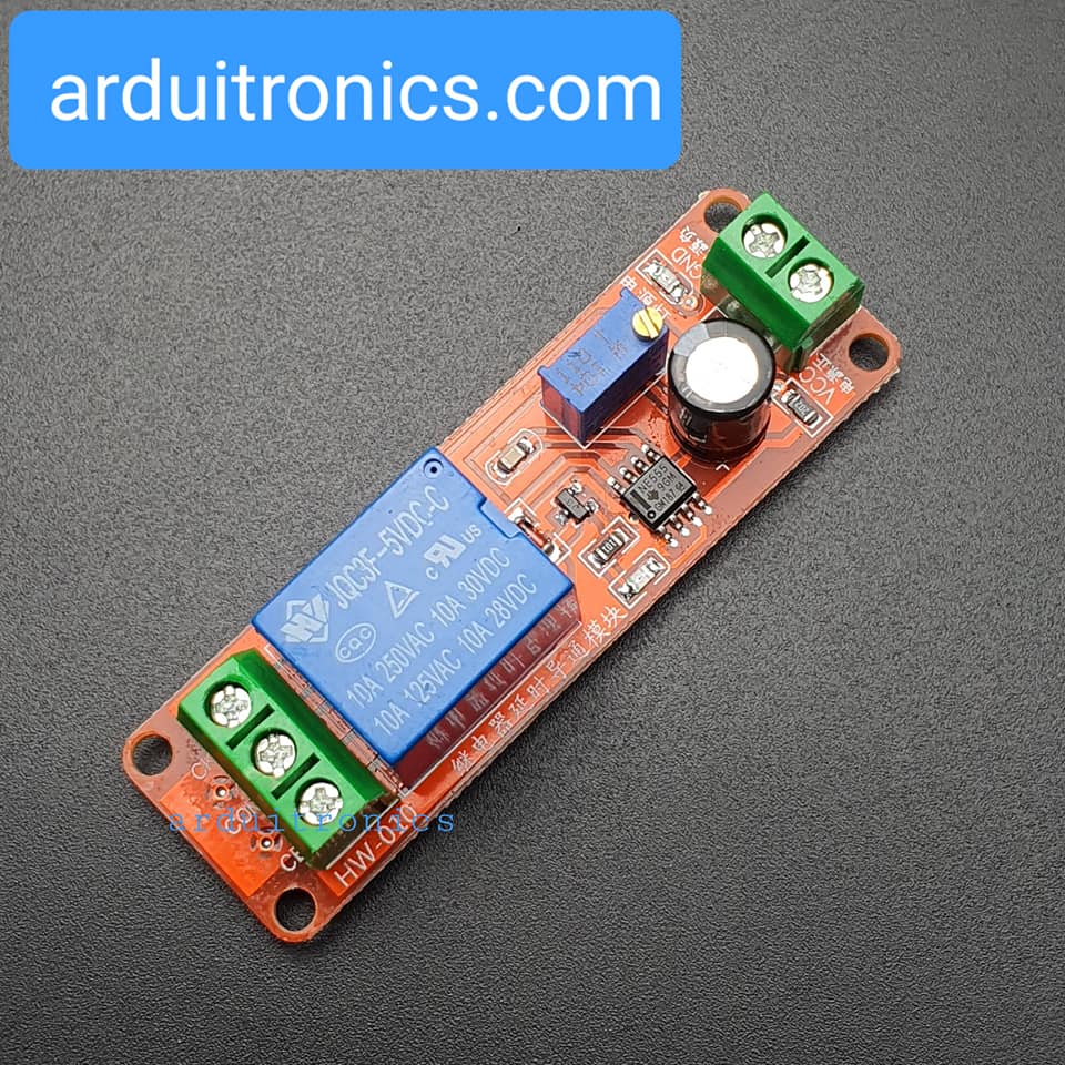 รีเลย์ หน่วงเวลา เปิด 5V Time Delay Relay Module 1-10s Fixed DC 5V