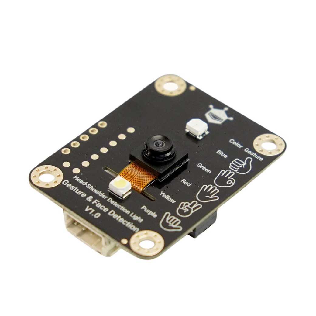 Gravity: Offline Edge AI Gesture & Face Detection Sensor – 5 Gestures, 10 Faces, 3m (Arduino/ RPi/ ESP32) - แท้ DFRobot