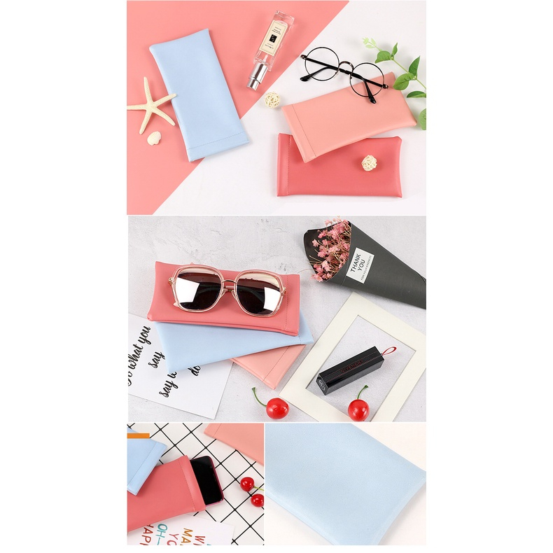 ซองใส่แว่นตา ซองแว่น minimal สไตล์เกาหลี / เคสใส่แว่นตา เคสสายหนัง ซองแว่น