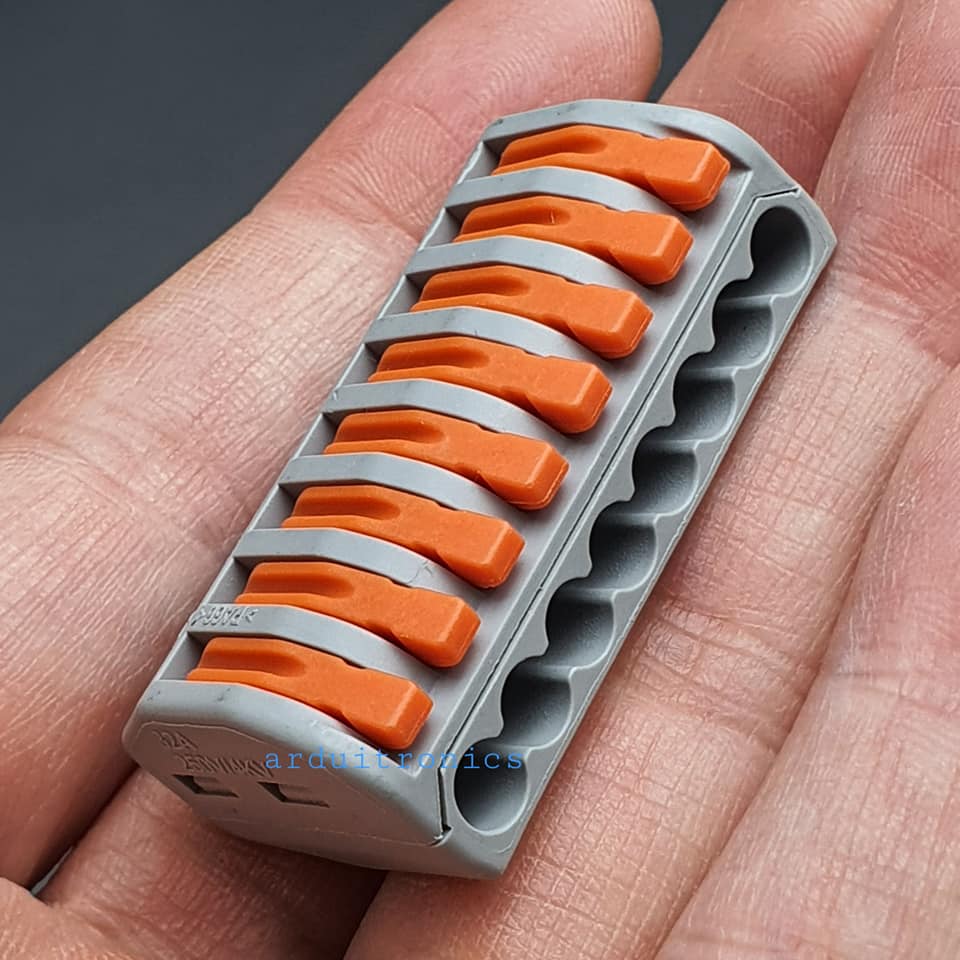 Terminal ต่อสายไฟแบบเร็ว 8 จุด Wire Connector Quick Terminal 0.75-4 Square Slitter PCT-218