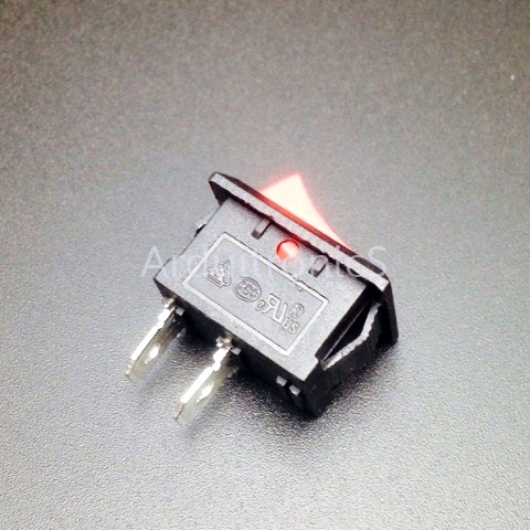 สวิตช์ไฟเปิด/ปิด 15x21mm Power Switch 2 ขา KCD1-101 สีแดง