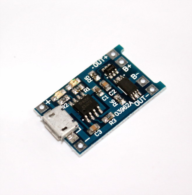 TP4056 1A Micro USB Battery Charger Board (with protection)