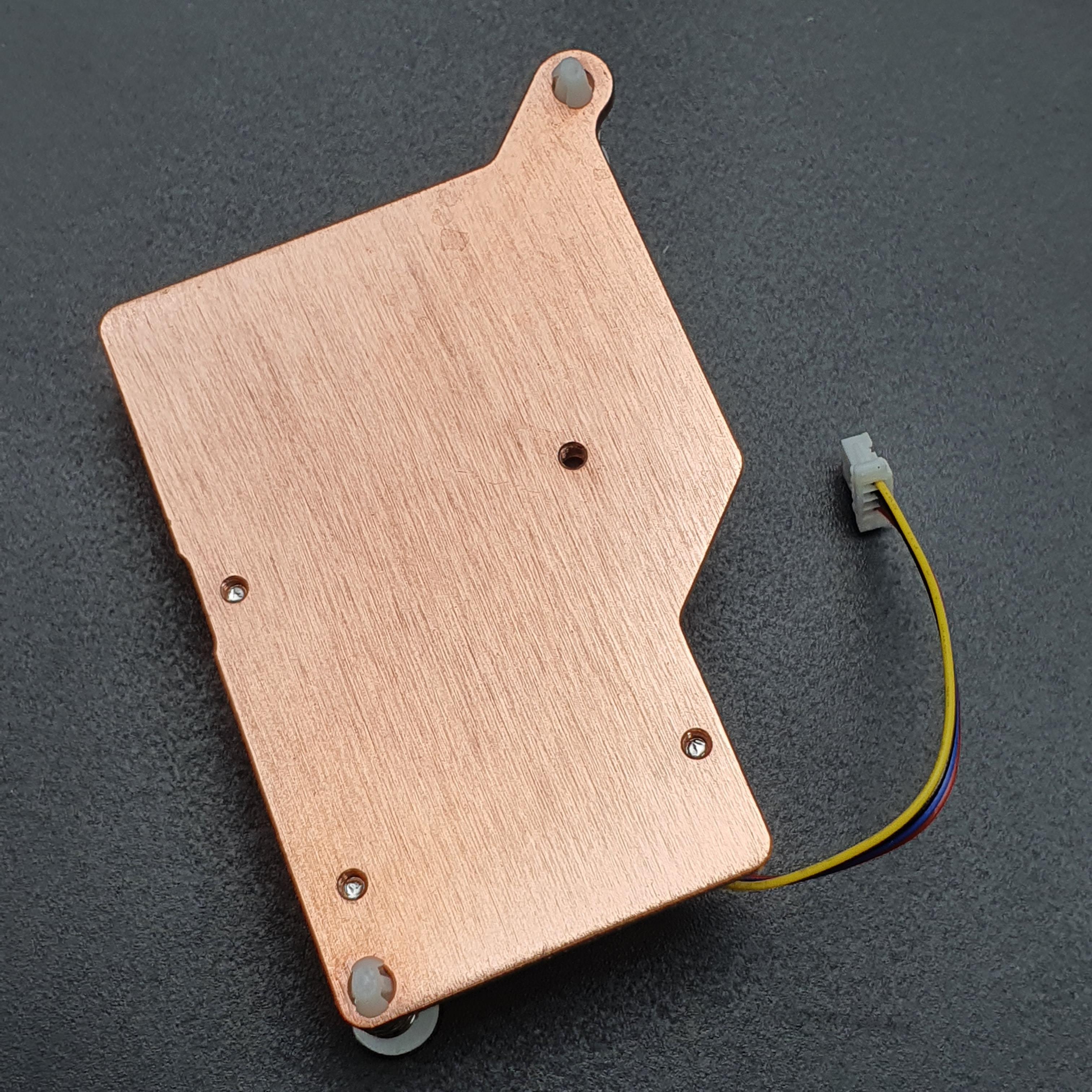 Raspberry Pi 5 Active Cooling Fan With Aluminum Radiator Heat Sink - สีทองแดงและพัดลมสีดำ