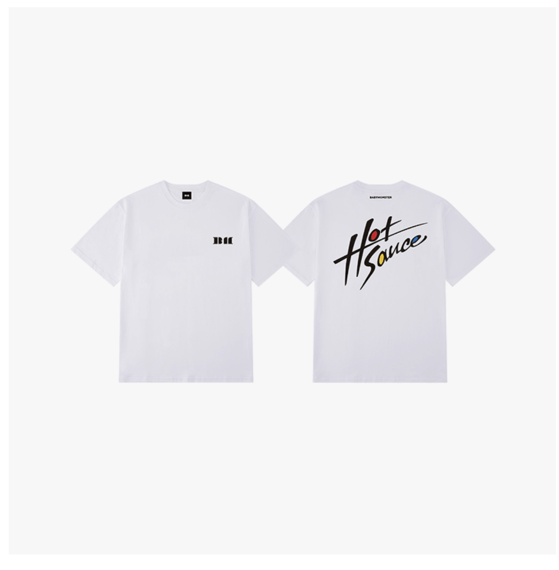 BABYMONSTER -[HOTSAUCE] BABYMONSTER - BABYMONSTER LOGO T-SHIRT_WHITE ระบุ size
