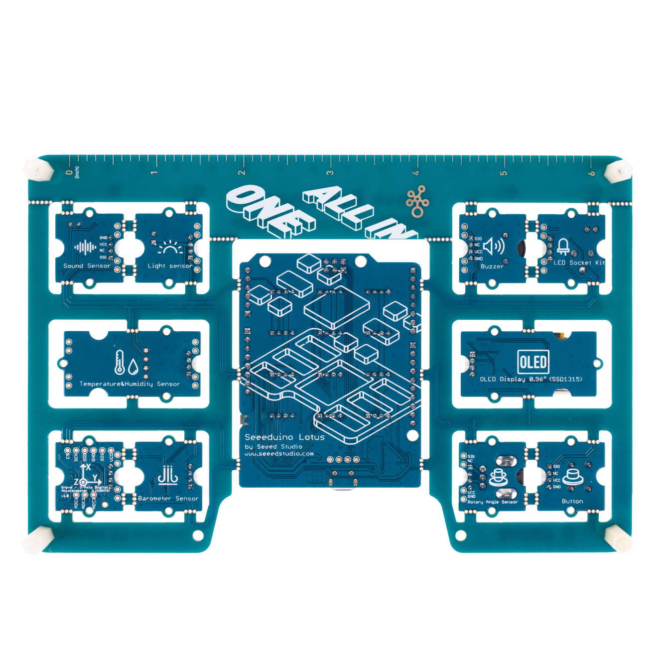 Grove Beginner Kit for Arduino - All-in-one Arduino Compatible Board with 10 Sensors and 12 Projects