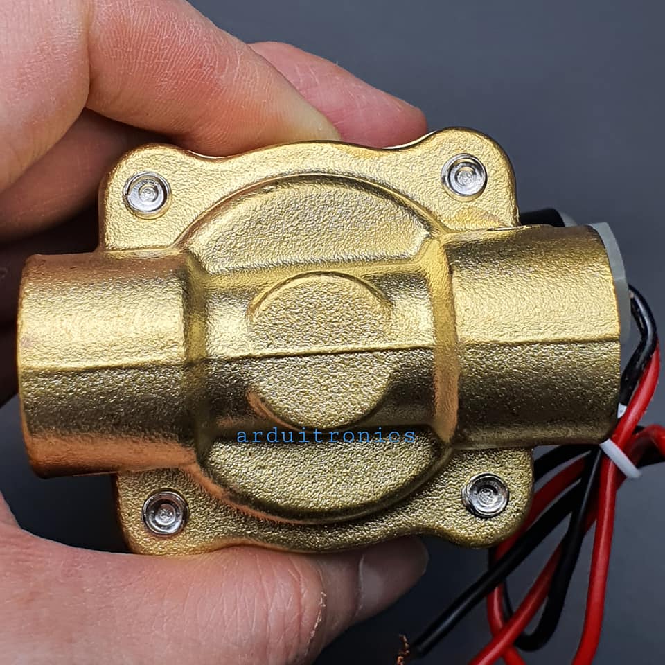 โซลินอยวาล์ว ทองเหลือง (Solenoid Valve Normally Closed) 4 หุน (1/2") 12V - ยี่ห้อ Senya 2W-160-15