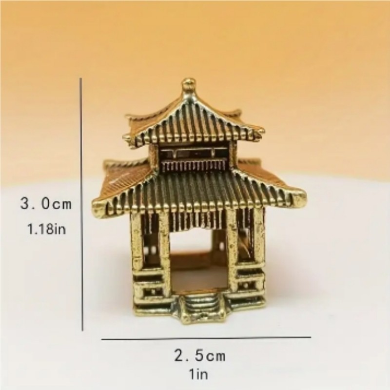 3ชิ้นบ้านโบราณแบบจีน ขนาดเล็ก ของขวัญตกแต่ง