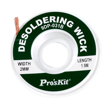 Desolder wick แถบซับตะกั่ว (Pro's Kit) ความหนา2.0mm ความยาว1.5เมตร น้ำหนัก13กรัม
