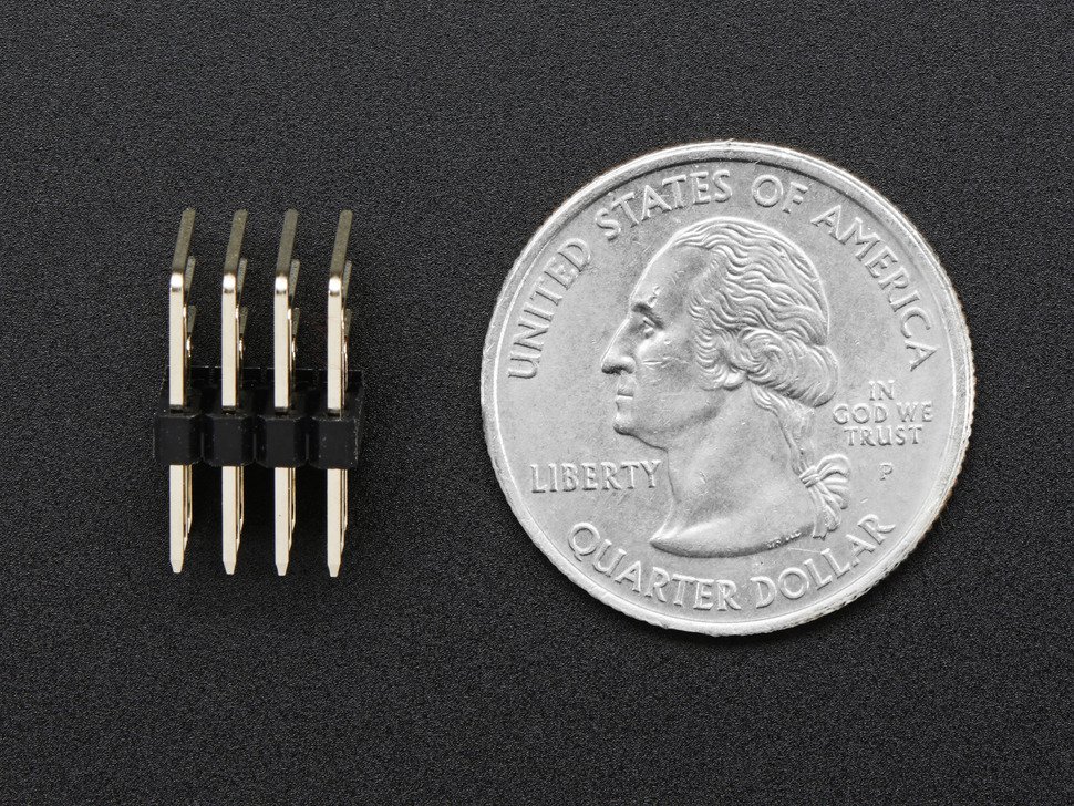 3x4 Right Angle Male Header - 4 pack (Adafruit)