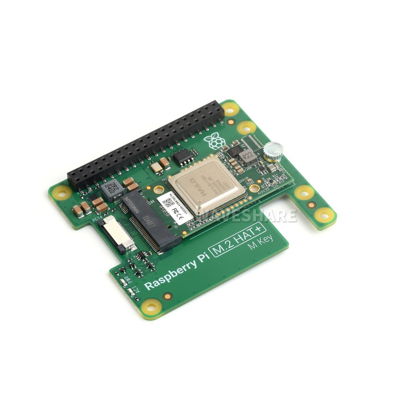 Raspberry Pi 5 AI Kit, Hailo AI Acceleration Module With Raspberry Pi M.2 HAT+, 13Tops Computing Power, Raspberry Pi 5 HAT